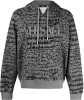 Order VERSACE 2023秋冬鱷魚紋Logo連帽衫 - 灰色 1012558-1A09051-2ED10