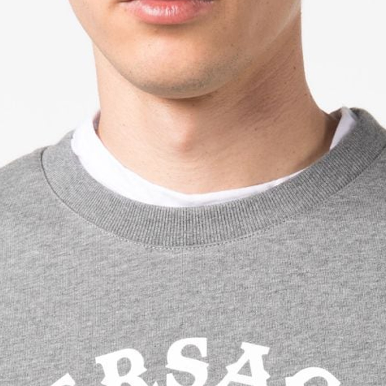 VERSACE FW23 Logo Printed Crewneck Long Sleeve Sweatshirt  Grey 1010706-1A07766-1E100 圖 6