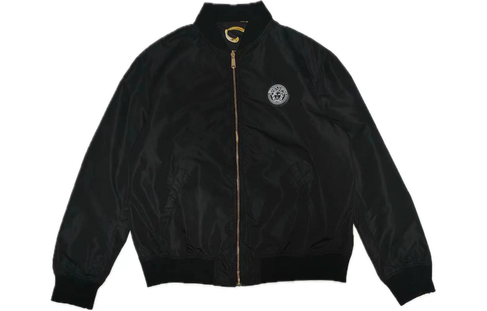 Order VERSACE FW23 Jaket Reversible Zip-Up Medusa Head Hitam A89511S-1F01637-5B090