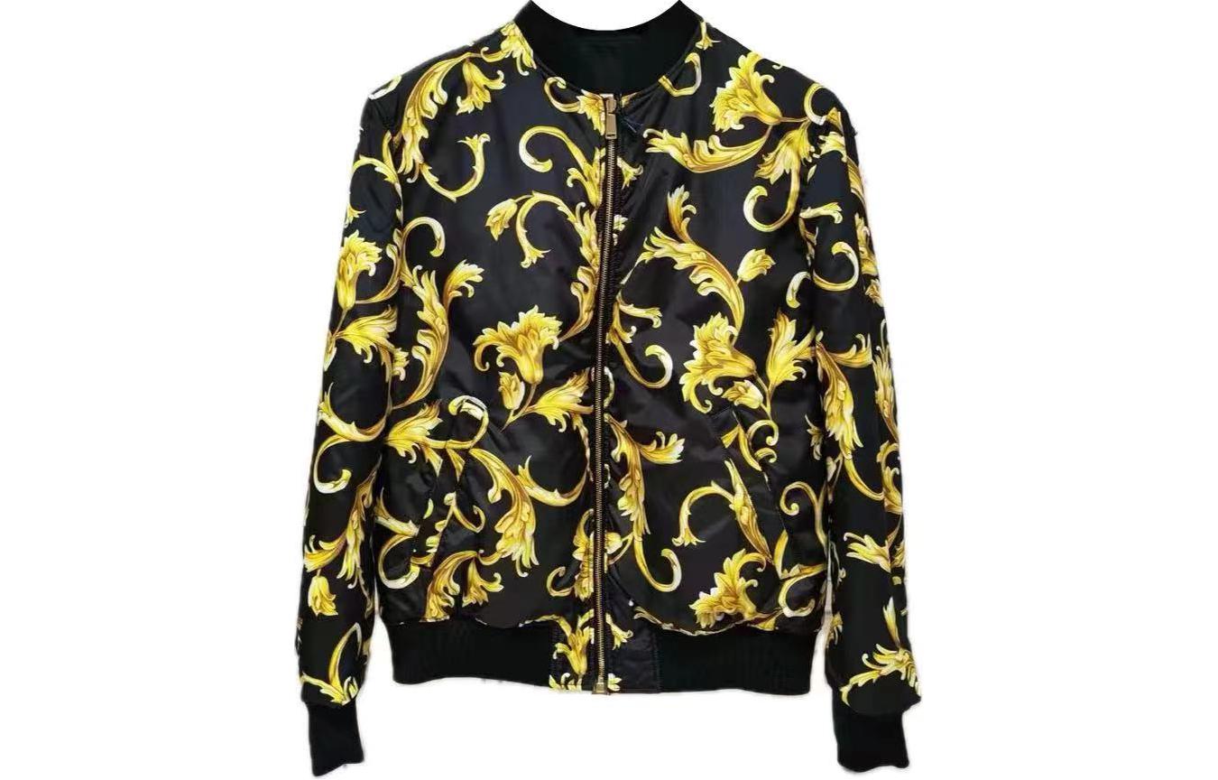 Shop VERSACE FW23 Jaket Reversible Zip-Up Medusa Head Hitam A89511S-1F01637-5B090