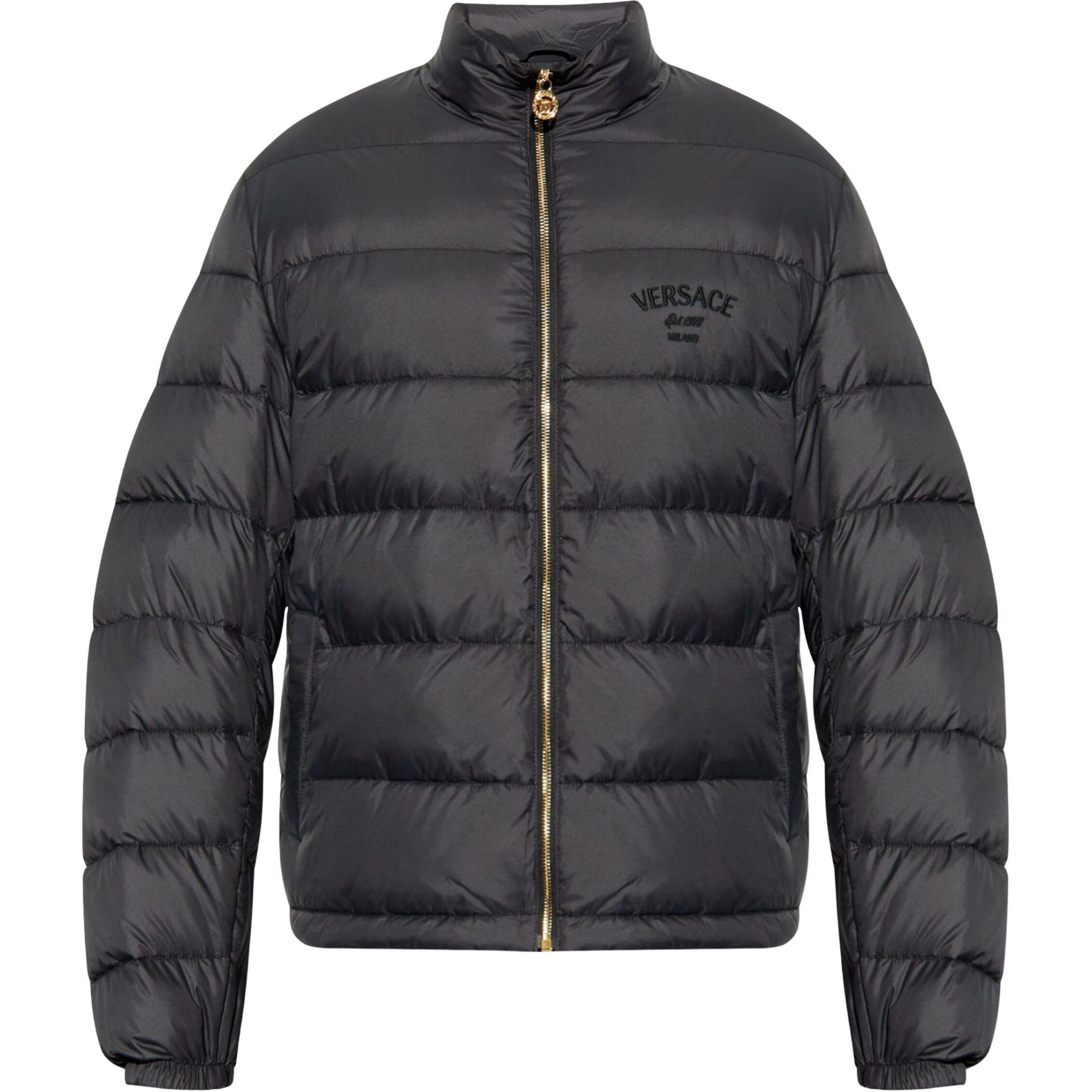 VERSACE FW24  Logo Embroidered Zip-Up Jacket Black 1013537-1A13711-1B000 圖 2