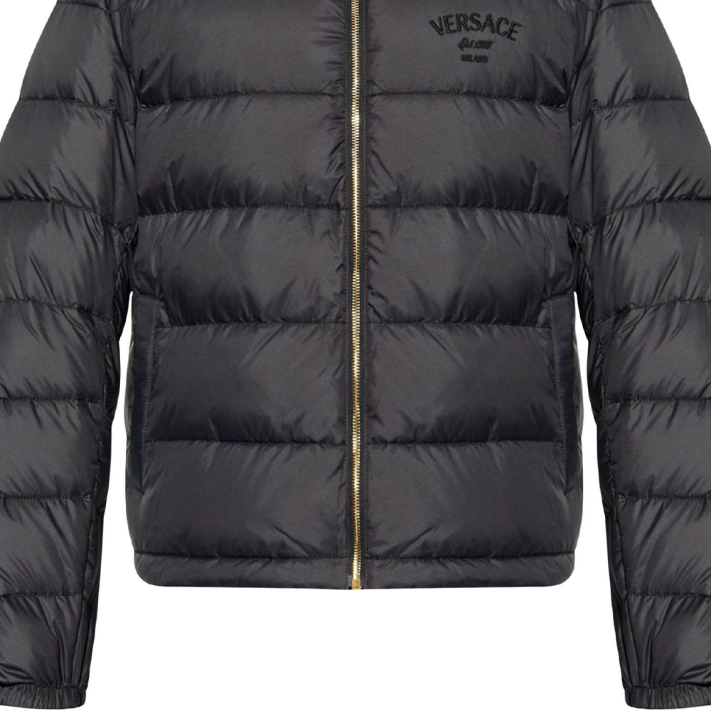 VERSACE FW24  Logo Embroidered Zip-Up Jacket Black 1013537-1A13711-1B000 圖 7