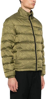 ヴェルサーチ FW24 オリーブグリーン ロゴ刺繍入りジッパーパファージャケット 1013537-1A11459-1GM10 Purchase ヴェルサーチ FW24 オリーブグリーン ロゴ刺繍入りジッパーパファージャケット 1013537-1A11459-1GM10