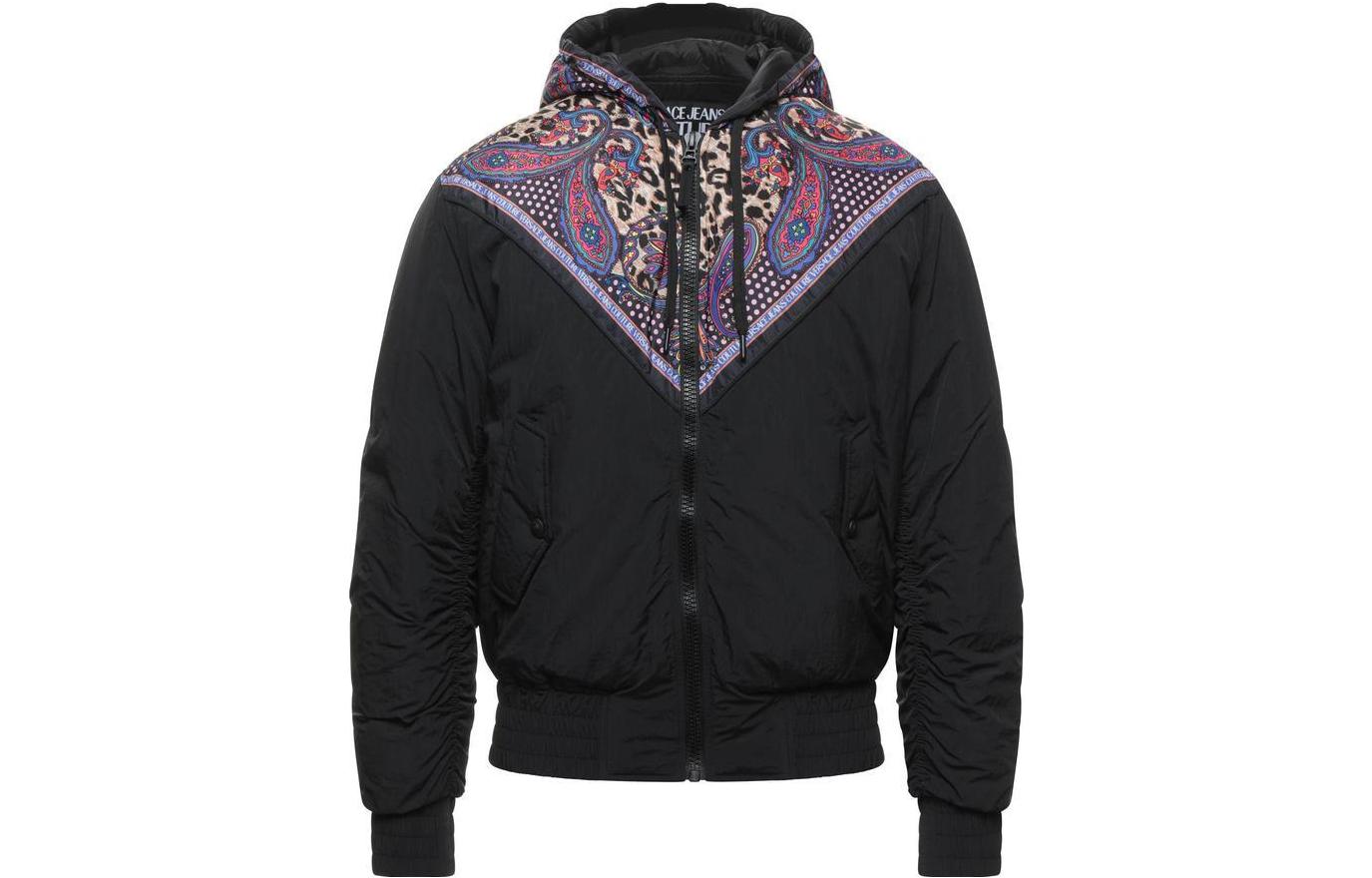 Versace Geometric Print Zip-Up Hoodie Jacket Long Sleeve A87512-A235782-A7027