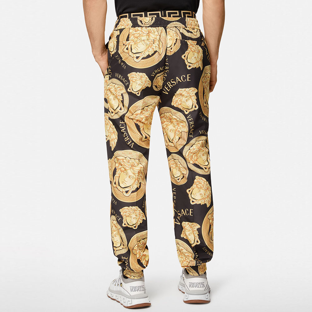 Shop 范思哲金色巴洛克印花标志运动长裤 A88538-1F00539-5B000