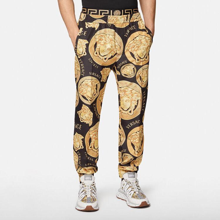 Purchase 范思哲金色巴洛克印花标志运动长裤 A88538-1F00539-5B000