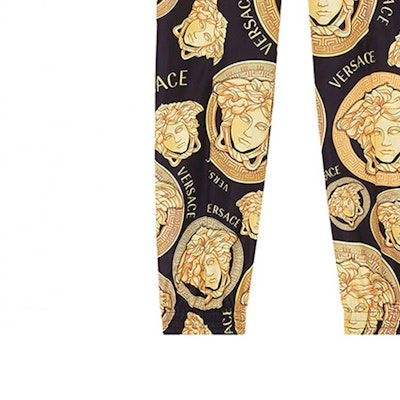 范思哲金色巴洛克印花标志运动长裤 A88538-1F00539-5B000 Sizing 范思哲金色巴洛克印花标志运动长裤 A88538-1F00539-5B000