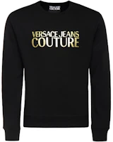 Versace Gold Logo Crewneck Pullover Sweatshirt Black B7GUB7K0-30220-Y6A Versace Gold Logo Crewneck Pullover Sweatshirt Black B7GUB7K0-30220-Y6A
