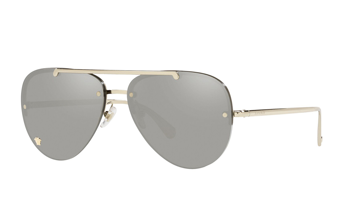 Versace Gold Metal Aviator Sunglasses Unisex Couples Edition. VE223112526G