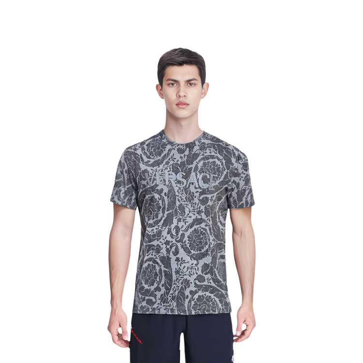 VERSACE Graphic Print Crew Neck Short Sleeve T-Shirt  Grey. 1012548-1A09037-2ED10 圖 5
