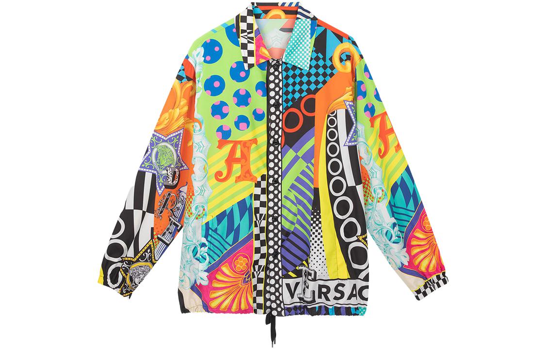 Versace Graphic Print Loose Fit Floral Jacket Multicolor A82746-A235623-A7000