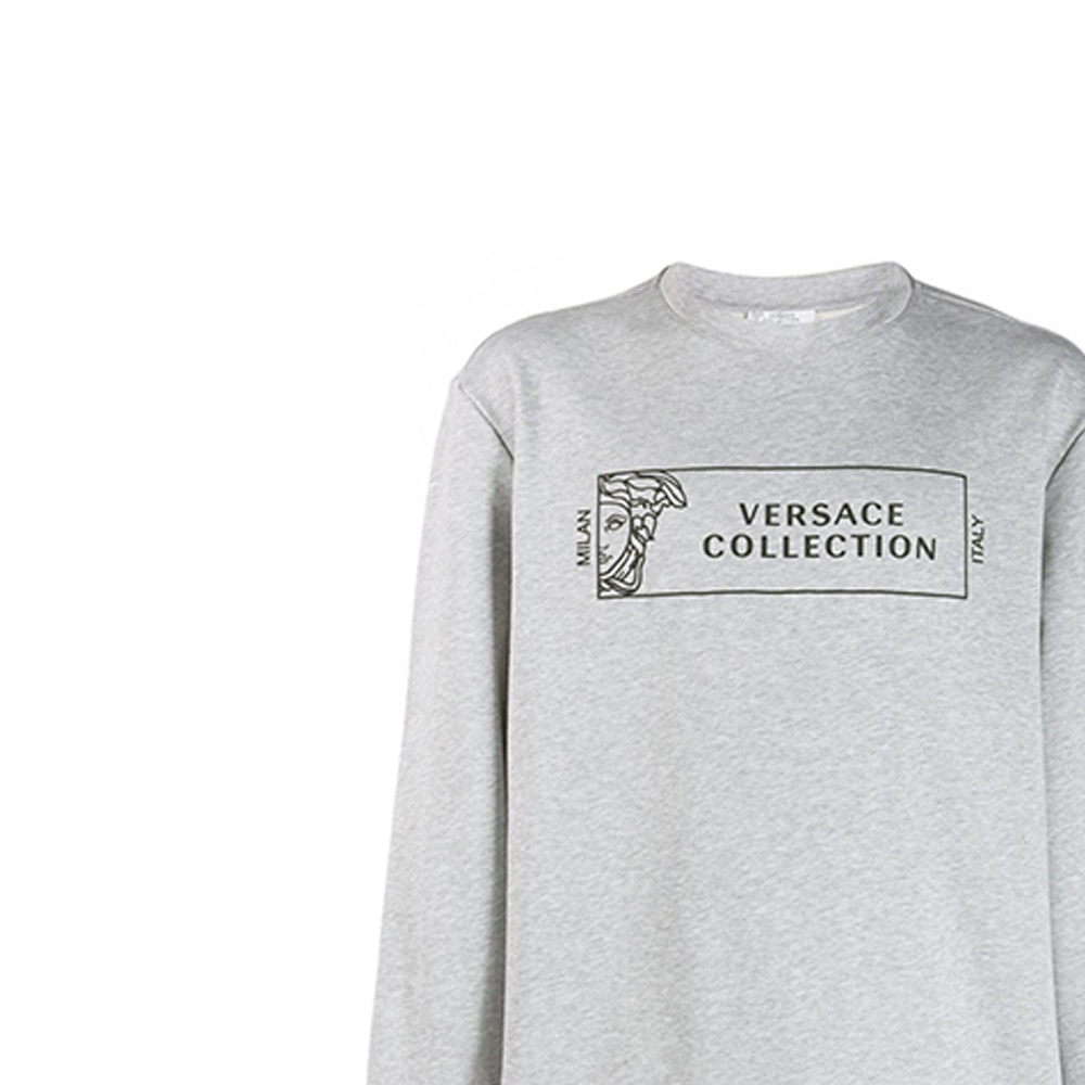 VERSACE Gray Crewneck Pullover Sweatshirt for Men V800821XX-VJ00358-V8015 圖 6