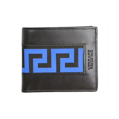 Versace Greca Bi-Fold Wallet Black/Blue
