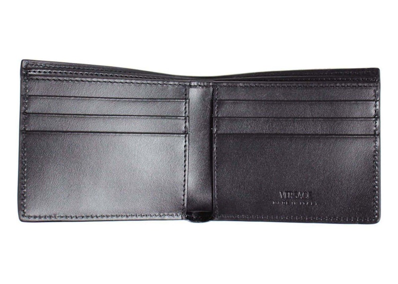 Order 范思哲 Greca 黑色/藍色雙折錢包