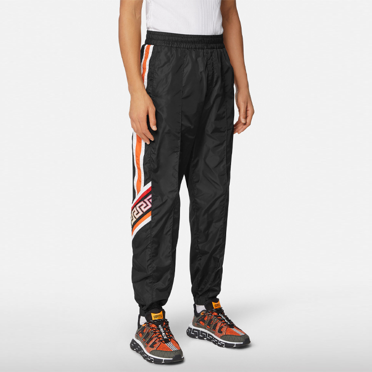 Lookbook Versace Greca Pattern Elastic Waist Knit Joggers - Black 1001058-1A00709-6B120