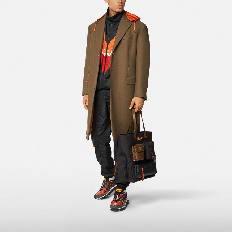 Purchase Versace Greca Pattern Elastic Waist Knit Joggers - Black 1001058-1A00709-6B120