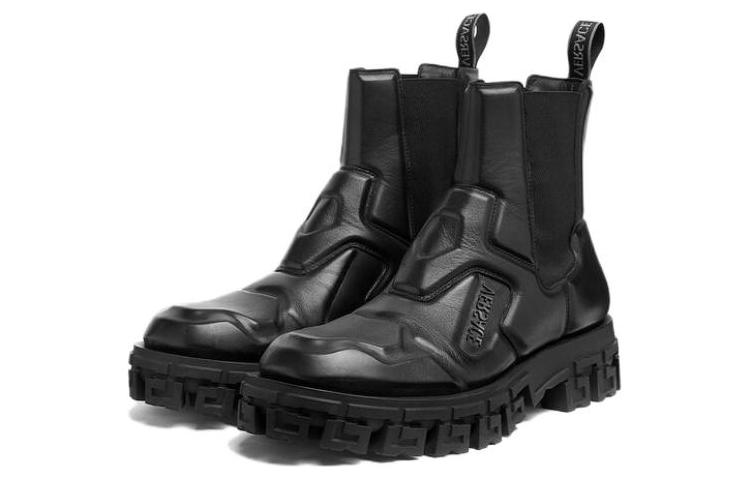 Versace Greca Portico Chelsea Boot 'Black Leather' 圖 3
