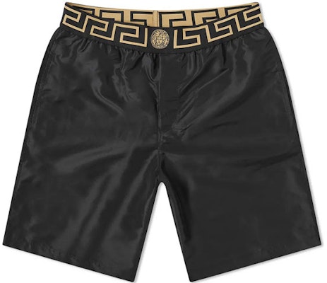 VERSACE GRECA Pantalones Cortos de Baño Negros de Tiro Medio ABU01023-A232415-A80G Order VERSACE GRECA Pantalones Cortos de Baño Negros de Tiro Medio ABU01023-A232415-A80G
