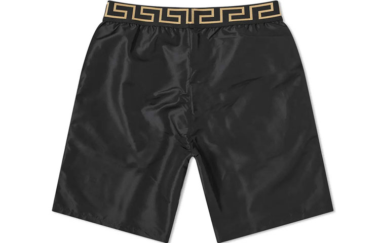 Lookbook VERSACE GRECA Pantalones Cortos de Baño Negros de Tiro Medio ABU01023-A232415-A80G