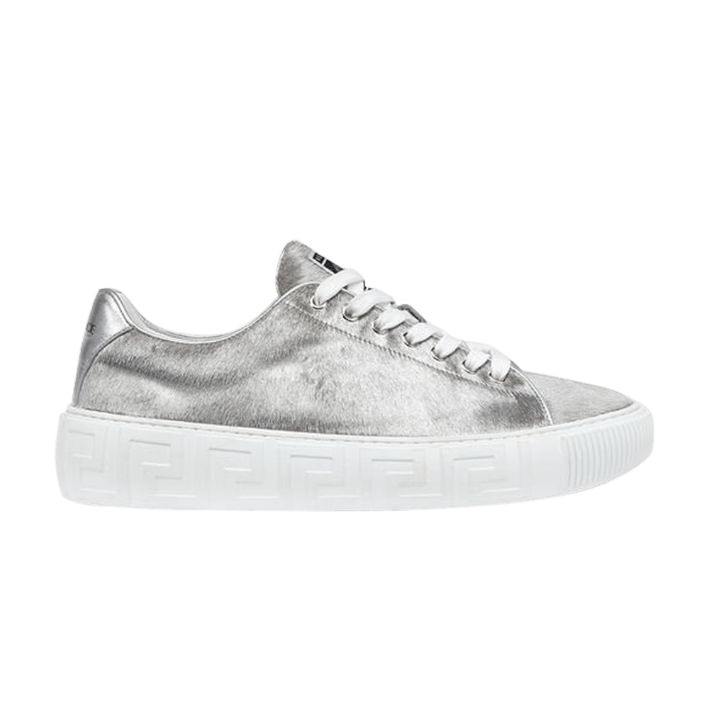 Versace Greca Sneaker 'Argento Pony Hair' DSU8404-1A04248-1E01P