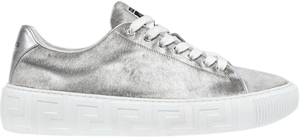 Versace Greca Sneaker 'Argento Pony Hair' DSU8404-1A04248-1E01P Versace Greca Sneaker 'Argento Pony Hair' DSU8404-1A04248-1E01P