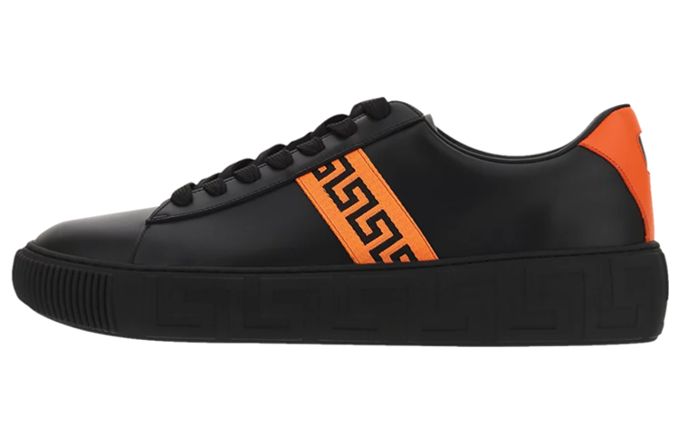 Buy Sneaker Versace Greca 'Hitam Neon Oranye' DSU8404-1A00775-2B840