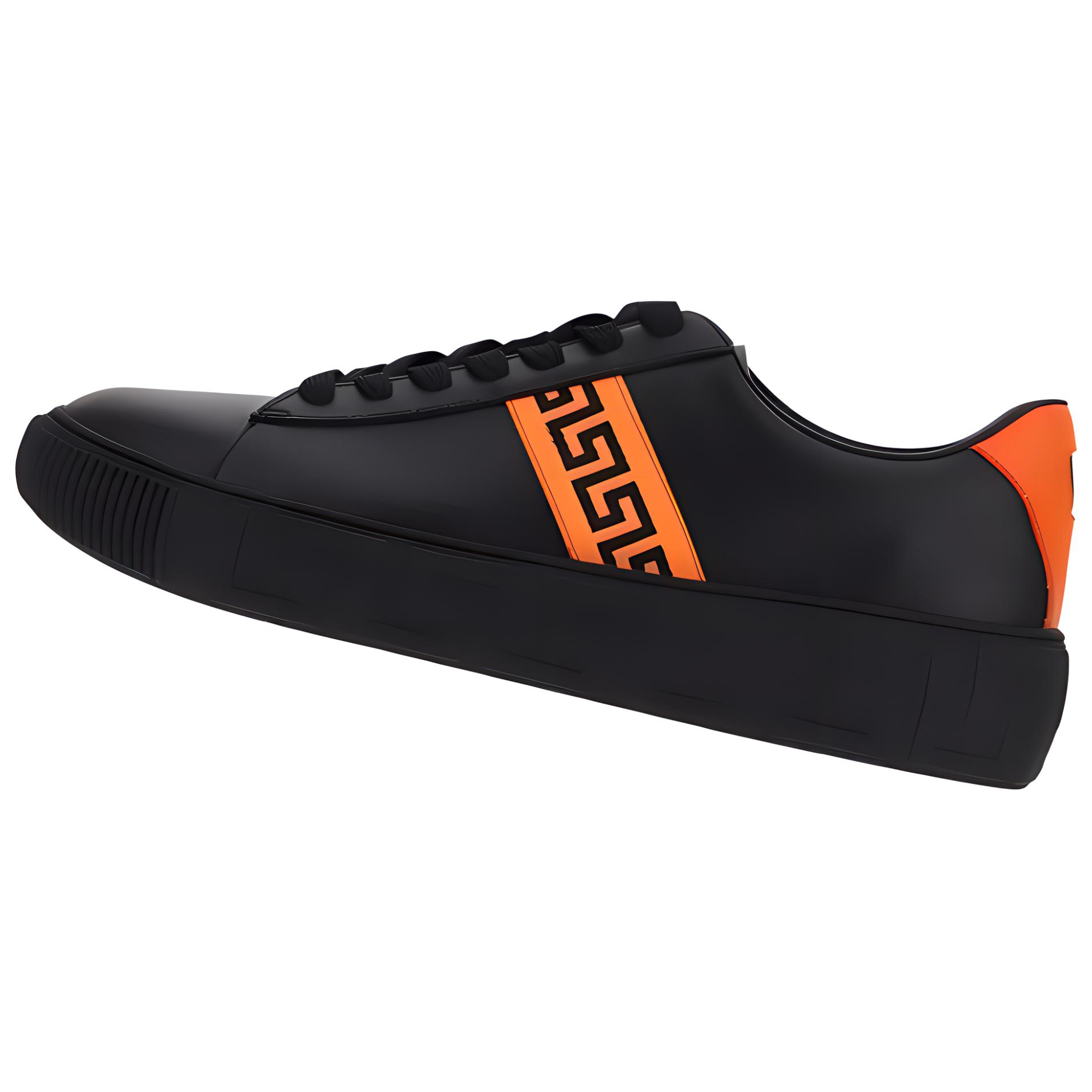 Lookbook Sneaker Versace Greca 'Hitam Neon Oranye' DSU8404-1A00775-2B840
