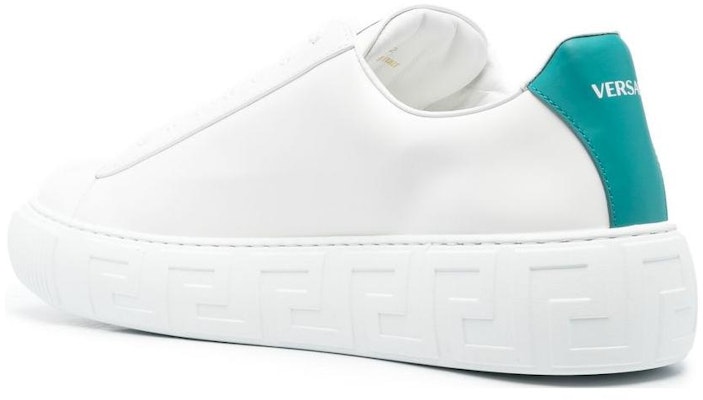 ヴェルサーチ グレカ スニーカー 白アクアブルー DSU8404-1A06933-2WA90 Shop ヴェルサーチ グレカ スニーカー 白アクアブルー DSU8404-1A06933-2WA90