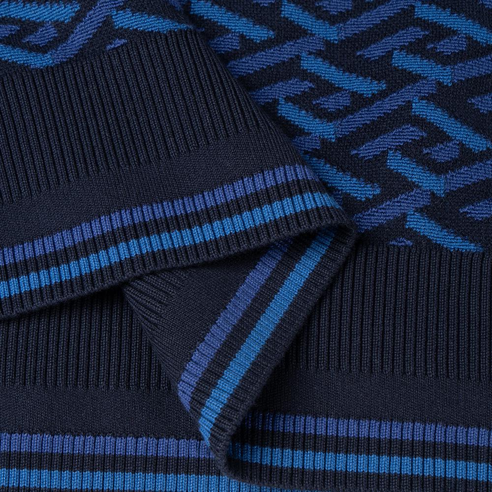 VERSACE Greek Geometric Pattern Pullover Sweater Blue 10023471A016055U-180 圖 8