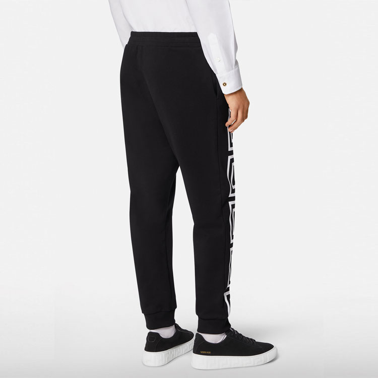 VERSACE Greek Key Jogger Sweatpants Black Elastic Waistband. 1001085-1A00720-1B000 圖 4