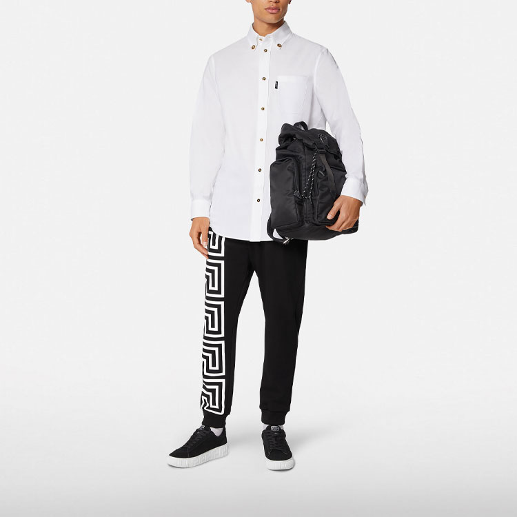 VERSACE Greek Key Jogger Sweatpants Black Elastic Waistband. 1001085-1A00720-1B000 圖 5