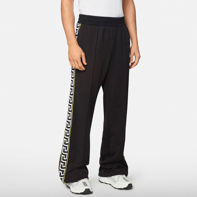 Purchase 范思哲 Greek Key 低腰直筒运动裤 黑色 A89407-A231242-A1008