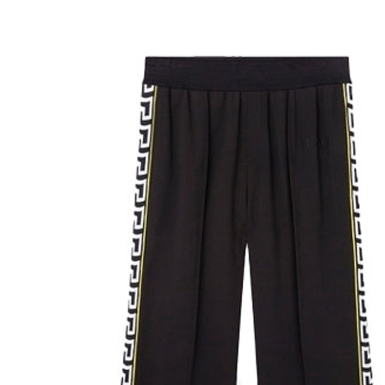 Sizing 范思哲 Greek Key 低腰直筒运动裤 黑色 A89407-A231242-A1008