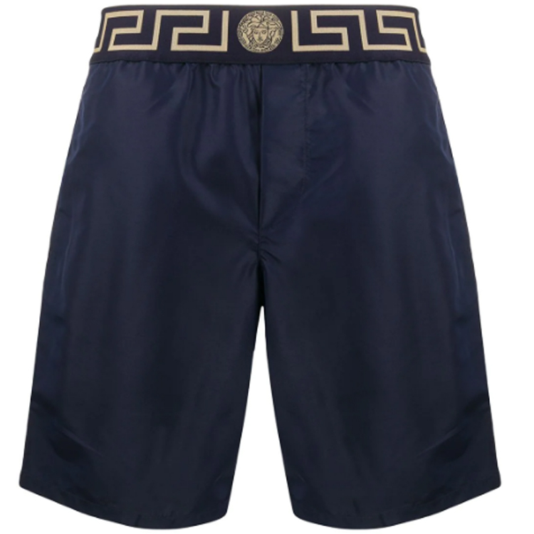 Lookbook ヴェルサーチ ギリシャキー柄 スイムトランクス メンズボクサー ブルー. ABU01023-A232415-A70W