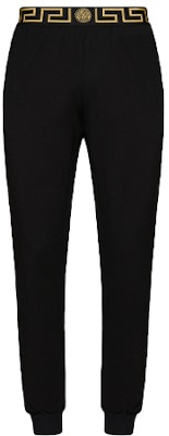 范思哲 希腊钥匙装饰黑色休闲裤 AGU15011-AV00194-A80G Order 范思哲 希腊钥匙装饰黑色休闲裤 AGU15011-AV00194-A80G