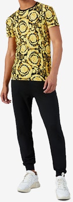 范思哲 希腊钥匙装饰黑色休闲裤 AGU15011-AV00194-A80G Shop 范思哲 希腊钥匙装饰黑色休闲裤 AGU15011-AV00194-A80G