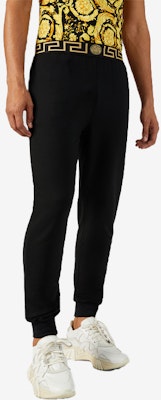 范思哲 希腊钥匙装饰黑色休闲裤 AGU15011-AV00194-A80G Purchase 范思哲 希腊钥匙装饰黑色休闲裤 AGU15011-AV00194-A80G