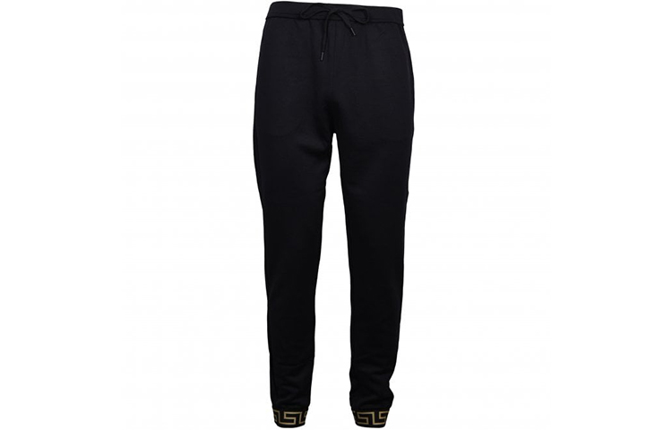 VERSACE Greek Pattern Black Drawstring Joggers AGU03006-A233025-A1008