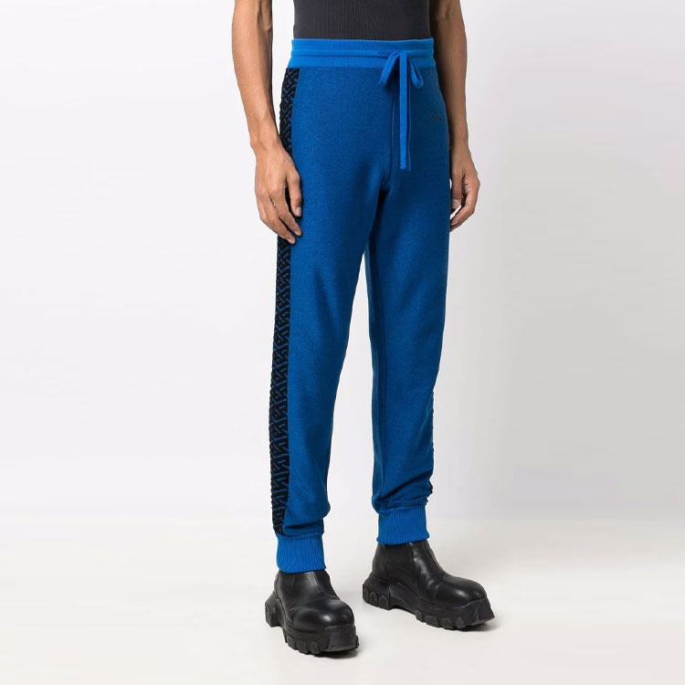 Purchase VERSACE Greek Pattern Joggers Blue Track Pants 1003616-1A02223-1U820