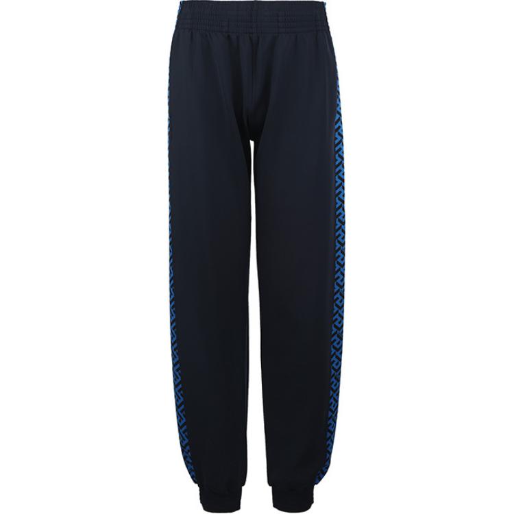 Versace Greek Print Elastic Waist Jogger Knit Track Pants Deep Blue . 1002101-1A01623-5U460