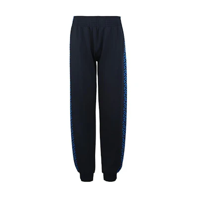Versace Greek Print Elastic Waist Jogger Knit Track Pants Deep Blue . 1002101-1A01623-5U460