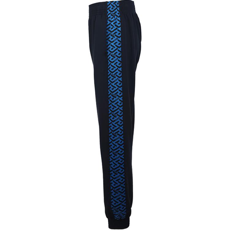 Shop 베르사체 그릭 프린트 밴딩 조거 니트 트랙 팬츠 딥 블루. 1002101-1A01623-5U460