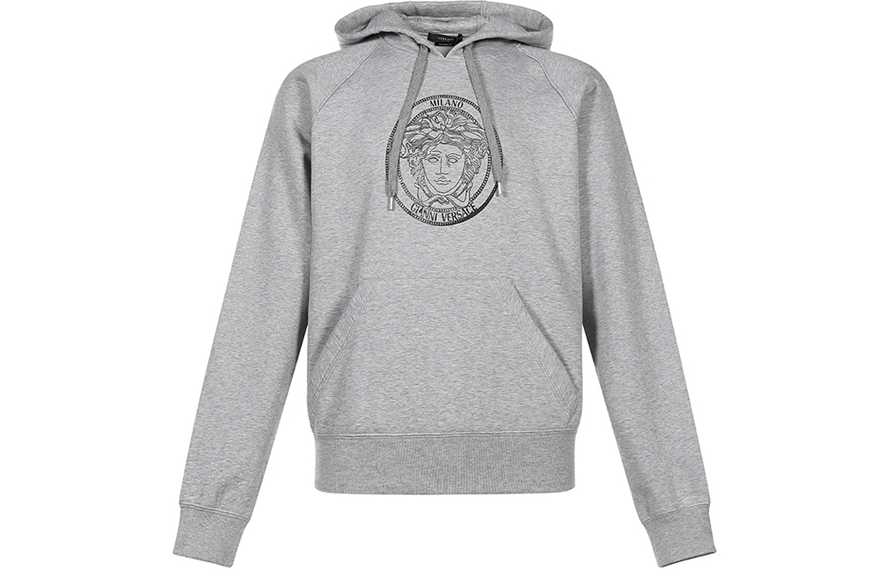 VERSACE Grey Medusa Logo Fleece Sweatshirt A87475-A229724-A8026