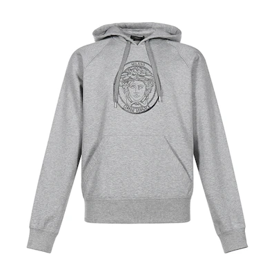 VERSACE Grey Medusa Logo Fleece Sweatshirt A87475-A229724-A8026