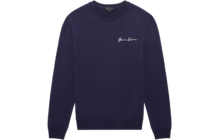 Versace GV Signature Embroidered Logo Crewneck Sweatshirt Blue A85327-A231242-A2319