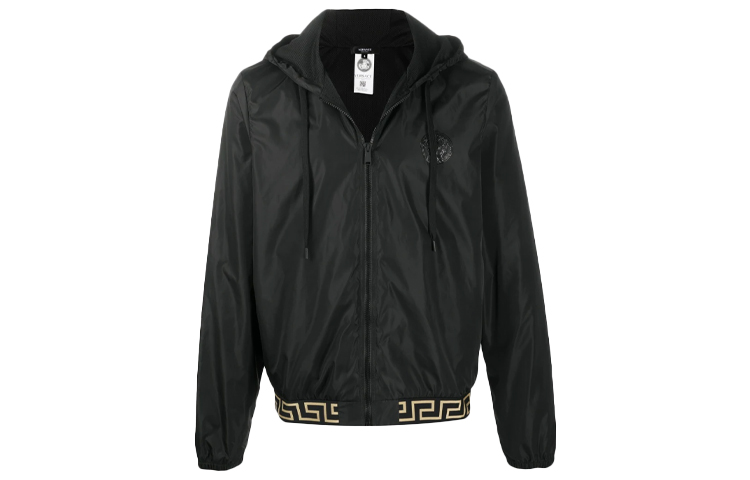 Versace Iconic Black Zip Hoodie Sweatshirt Jacket AGU03007-AN00251-A008