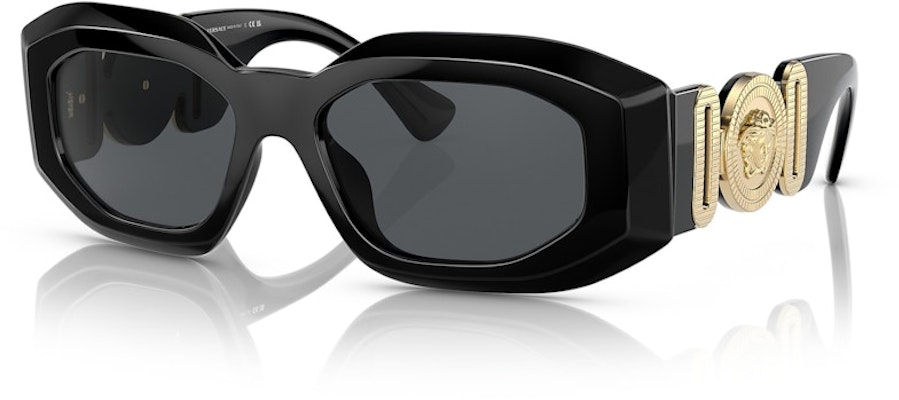 Versace Irregular Sunglasses Black/Dark Grey (VE4425U) Buy Versace Irregular Sunglasses Black/Dark Grey (VE4425U)
