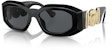 Versace Irregular Sunglasses Black/Dark Grey (VE4425U)