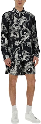 ヴェルサーチジーンズ オールオーバープリント 長袖シャツ ブラック 76GAL2R-0NS40-7899 Shop ヴェルサーチジーンズ オールオーバープリント 長袖シャツ ブラック 76GAL2R-0NS40-7899