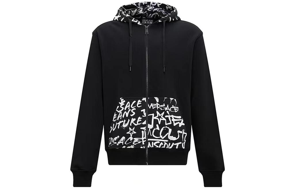 VERSACE JEANS  Black Hoodie Zip-Up Sweatshirt 75GAI3Z1-FS093-899 圖 2